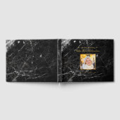 大理石エレガント写真金ゴールド葬儀追悼会 ゲストブック (全面)