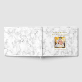 大理石エレガント写真金ゴールド記念葬儀社 ゲストブック (全面)