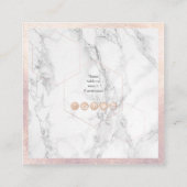 大理石エレガント写真 スクエア名刺 (裏面)