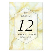 大理石エレガント効果のコレク結婚ション テーブルナンバー (裏面)