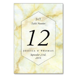 大理石エレガント効果のコレク結婚ション テーブルナンバー