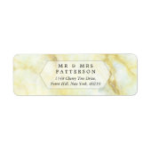 大理石エレガント効果のコレク結婚ション ラベル (正面)