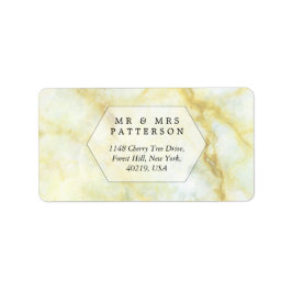 大理石エレガント効果のコレク結婚ション ラベル