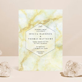大理石エレガント効果のコレク結婚ション 招待状