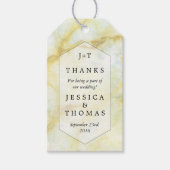 大理石エレガント効果の結婚コレクション ギフトタグ (正面)