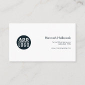 大理石エレガント抽象芸術モダン会社のロゴ 名刺 (正面)