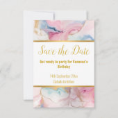 大理石エレガント旋回応答RSVPカード 出欠カード (正面)