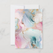 大理石エレガント旋回応答RSVPカード 出欠カード (裏面)