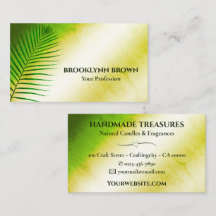 大理石エレガント水カラーフローラ黄 名刺