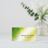 大理石エレガント水カラーフローラ黄 名刺 (スタンド正面)