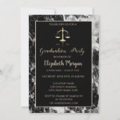 大理石エレガント法学校卒業党 招待状 (正面)