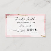 大理石エレガント瑪瑙美しい名刺 名刺 (裏面)