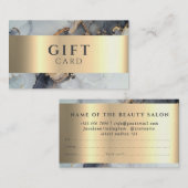 大理石エレガント白フェイク金ゴールド美しいギフトカード 名刺 (正面/裏面)