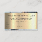 大理石エレガント白フェイク金ゴールド美しいギフトカード 名刺 (裏面)