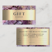 大理石エレガント白フェイク金ゴールド美しいギフトカード 名刺 (正面/裏面)