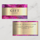 大理石エレガント白フェイク金ゴールド美しいギフトカード 名刺 (正面/裏面)