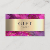 大理石エレガント白フェイク金ゴールド美しいギフトカード 名刺 (正面)