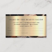 大理石エレガント白フェイク金ゴールド美しいギフトカード 名刺 (裏面)