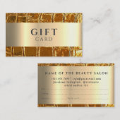 大理石エレガント白フェイク金ゴールド美しいギフトカード 名刺 (正面/裏面)