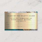 大理石エレガント白フェイク金ゴールド美しいギフトカード 名刺 (裏面)