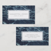 大理石エレガント石シンプル製モダン造作家 名刺 (正面/裏面)