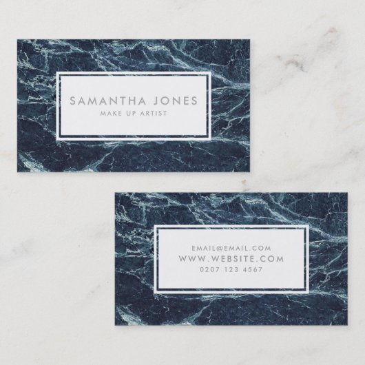 大理石エレガント石シンプル製モダン造作家 名刺 (正面/裏面)