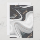 大理石エレガント石、ナース卒業パーティー 招待状 (裏面)