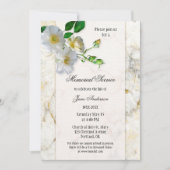 大理石エレガント葬祭記念祭招待状 招待状 (正面)