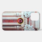 大理石エレガント製カラム、ピンク赤玉石モノグラム Case-Mate iPhoneケース (裏面 (横))