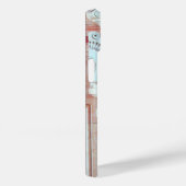 大理石エレガント製カラム、ピンク赤玉石モノグラム Case-Mate iPhoneケース (裏面 / 右)