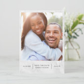 大理石エレガント製トレンディー日付カードの保存 招待状 (スタンド正面)