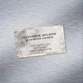 大理石エレガント金ゴールドトリム マグネット名刺 (インサイチュ)