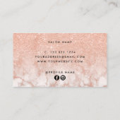 大理石エレガント金ゴールドヘアスタイリスト 名刺 (裏面)