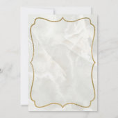 大理石エレガント金ゴールドベビーガールズバプテスマ 招待状 (裏面)