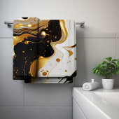 大理石エレガント金ゴールドラグジュアリーグラーフェミニンム バスタオルセット