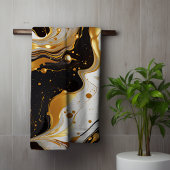 大理石エレガント金ゴールドラグジュアリーグラーフェミニンム バスタオルセット