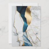 大理石エレガント金ゴールド法学校卒業会 招待状 (裏面)