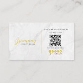 大理石エレガント金ゴールド美しいサロンアポイントメント 名刺 (裏面)