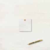 大理石エレガント金銅角モノグラム ポストイット (デスク上)