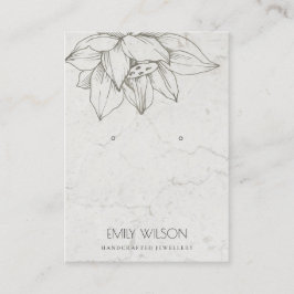 大理石エレガント銀蓮花シンプル飾り 名刺
