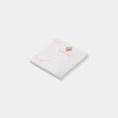 大理石エレガント銅モノグラムブラウン名白 ポストイット (アングル)