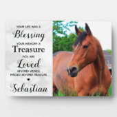 大理石エレガント馬記念写真&詩 フォトプラーク (正面)