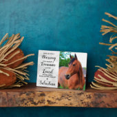 大理石エレガント馬記念写真&詩 フォトプラーク (側面)