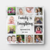 大理石エレガント12フォトコラージファミリー引用文 フォトプラーク (正面)