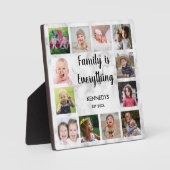 大理石エレガント12フォトコラージファミリー引用文 フォトプラーク (正面)
