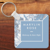 大理石カスタマイズ可能なビジネス キーホルダー (正面)