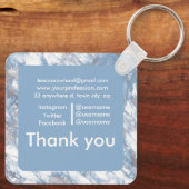 大理石カスタマイズ可能なビジネス キーホルダー (裏面)