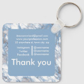 大理石カスタマイズ可能なビジネス キーホルダー (裏面)