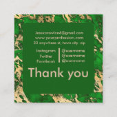 大理石カスタマイズ スクエア名刺 (裏面)