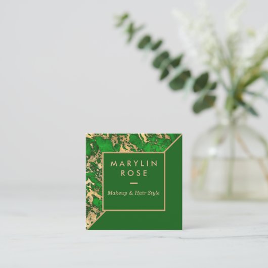 大理石カスタマイズ スクエア名刺 (スタンド正面)